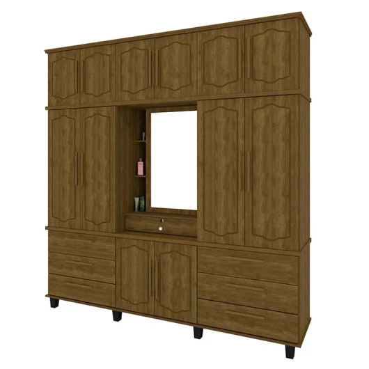 Guarda Roupa 12 Portas Diamante Capelinha Fabrimoveis Imbuia