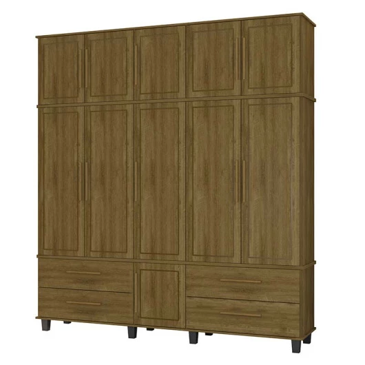 Guarda Roupa 5 Portas House Fabrimoveis Imbuia