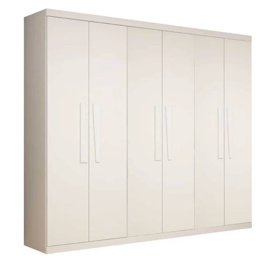 Guarda Roupa Casal 6 Portas Infinity Gelius Branco