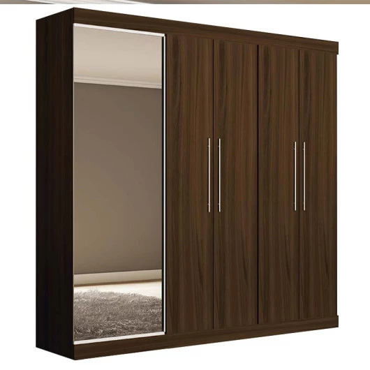 Guarda Roupa Com Sapateira Porta Espelho Magnífico Gelius Nogueira