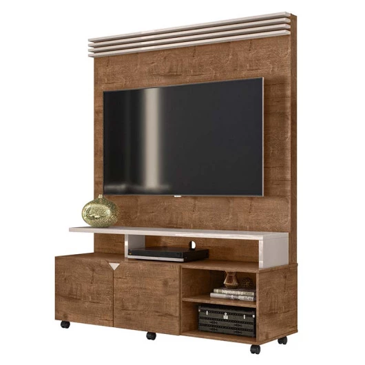 Home Sala Para TV Até 55 Pol Berlim 1.36 Lukaliam Canela/Off White