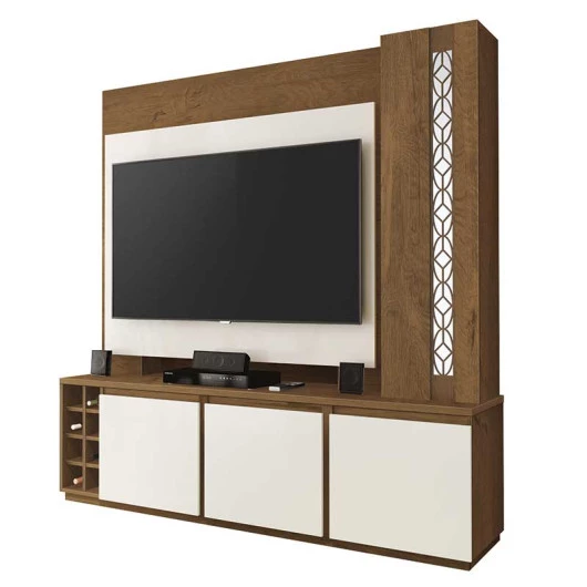 Estante Home Para TV até 55 Capri EDN Naturale/Off White