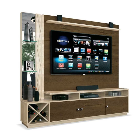 Estante Home Para TV 65 Polegadas Dakar EDN Nogal/Off White