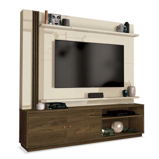 Estante Home Para TV 65 Polegadas Royal EDN Nogal/Off White