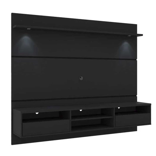 Painel Home Suspenso Para TV 60 Angra Mirarack Preto