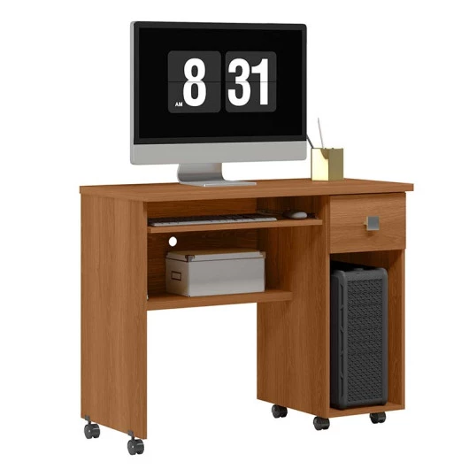 Mesa Para Computador Pequena 90cm Gaveta Vicenza Lukaliam Jequitiba