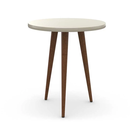Mesa de Apoio Retrô Pés Palito 53 X 53 X 63 Legs Patrimar Off White
