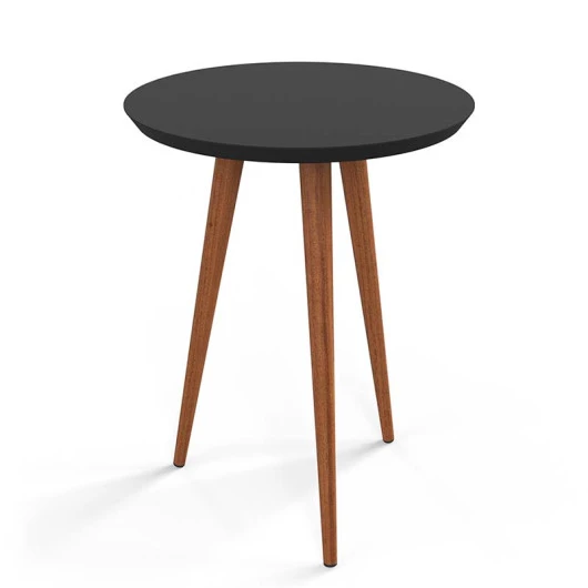 Mesa de Apoio Pés Palito Luna 53 x 53 x 62 Patrimar Preto