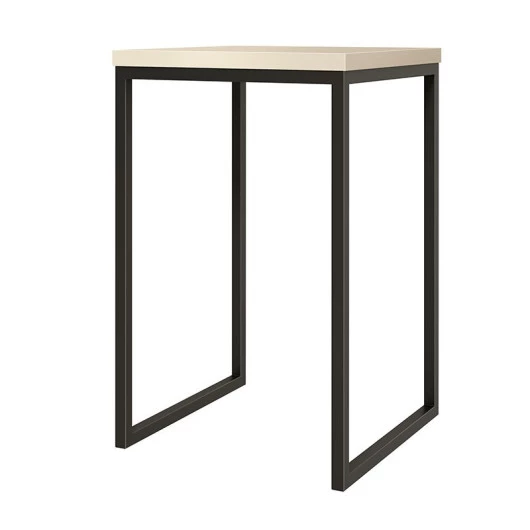 Mesa de Apoio Para Sala 40x40 Iron EAX Móveis Off White