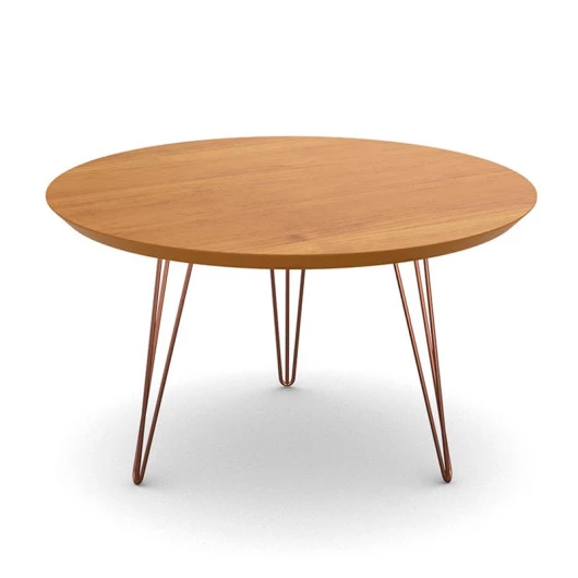 Mesa de Centro Redonda Pés de Ferro 67 x 67 x 38 Evolution Patrimar Cinamomo