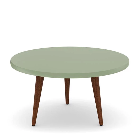 Mesa de Centro Redonda Retrô Pés Palito 67 x 67 x 38 Legs Patrimar Alecrim