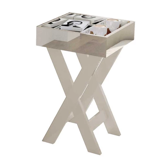 Mesa Lateral Espelhada 4024 JB Bechara Pérola