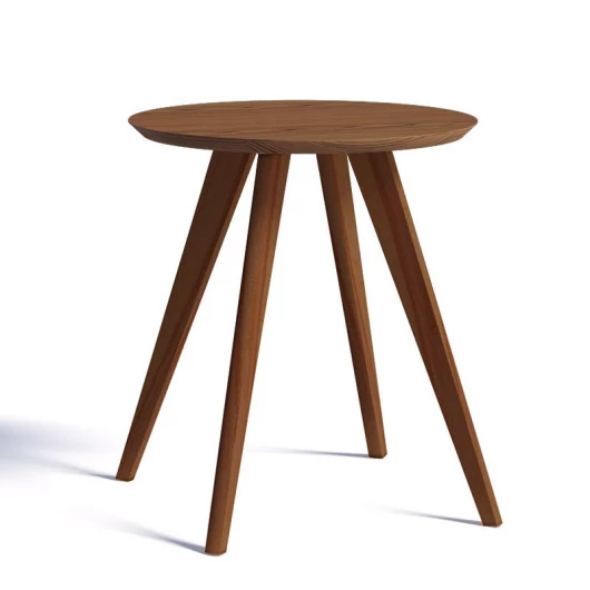Mesa Lateral Redonda Sala de Estar 60x60x66 Classic Imcal Freijó