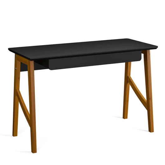 Escrivaninha com Gaveta Home Office 125cm Taurus Patrimar Preto