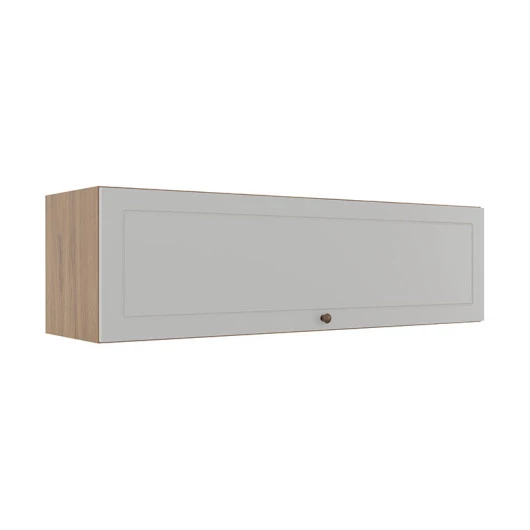 Módulo Armário Aéreo 120cm 1 Porta Basculante 100% MDF Cozinha Provence Robel Hanover/Branco Matte