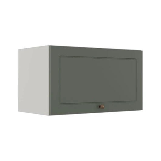 Módulo Armário Aéreo 60cm 1 Porta Basculante 100% MDF Cozinha Provence Robel Branco/Salvia Matte