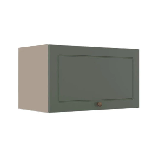 Módulo Armário Aéreo 60cm 1 Porta Basculante 100% MDF Cozinha Provence Robel Fendi/Salvia Matte