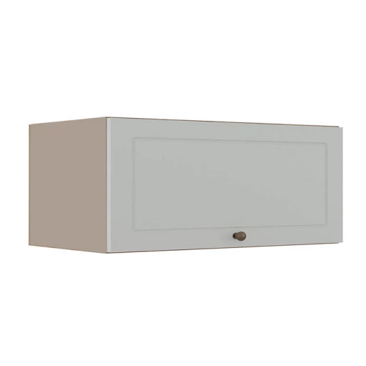 Módulo Armário Aéreo 80cm 1 Porta Basculante 100% MDF Cozinha Provence Robel Fendi/Branco Matte