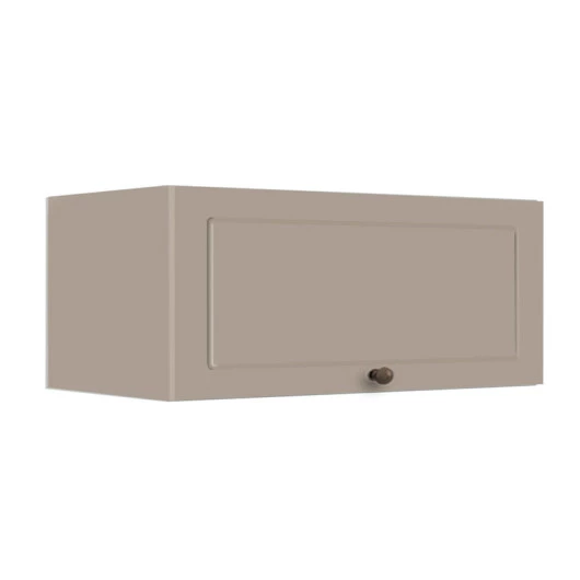 Módulo Armário Aéreo 80cm 1 Porta Basculante 100% MDF Cozinha Provence Robel Fendi/Fendi Matte
