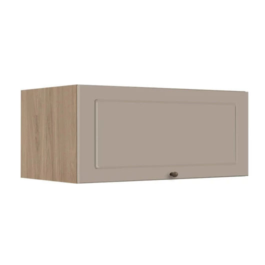 Módulo Armário Aéreo 80cm 1 Porta Basculante 100% MDF Cozinha Provence Robel Hanover/Fendi Matte