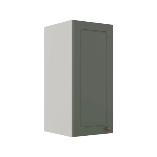 Módulo Armário Aéreo 68x30x34cm 1 Porta 100% MDF Cozinha Modulada Provence Robel Branco/Sálvia Matte