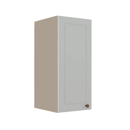 Módulo Armário Aéreo 68x30x34cm 1 Porta 100% MDF Cozinha Modulada Provence Robel Fendi/Branco Matte