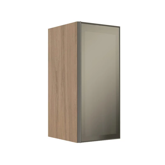 Módulo Armário Aéreo 68x30x34cm 1 Porta Vidro Reflecta Cozinha Modulada Robel Hanover