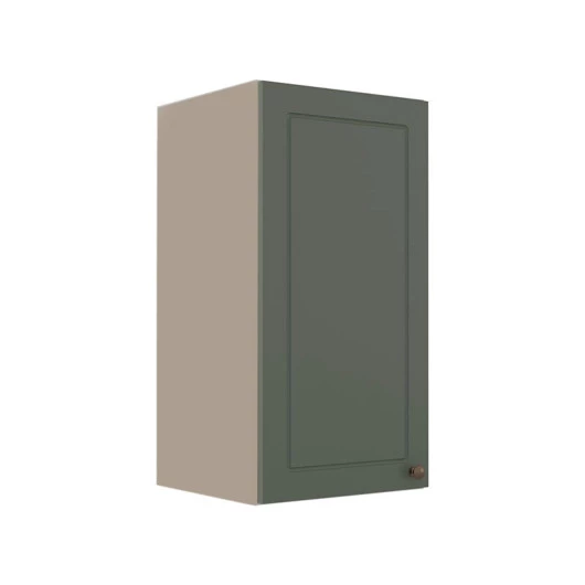 Módulo Armário Aéreo 68x35x34cm 1 Porta 100% MDF Cozinha Modulada Provence Robel Fendi/Salvia Matte
