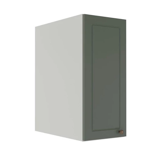 Módulo Armário Aéreo 68x35x56cm 1 Porta 100% MDF Cozinha Modulada Provence Robel Branco/Sálvia Matte