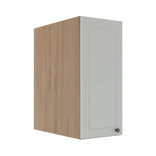 Módulo Armário Aéreo 68x35x56cm 1 Porta 100% MDF Cozinha Modulada Provence Robel Hanover/Branco Matte