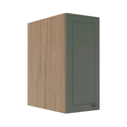 Módulo Armário Aéreo 68x35x56cm 1 Porta 100% MDF Cozinha Modulada Provence Robel Hanover/Sálvia Matte