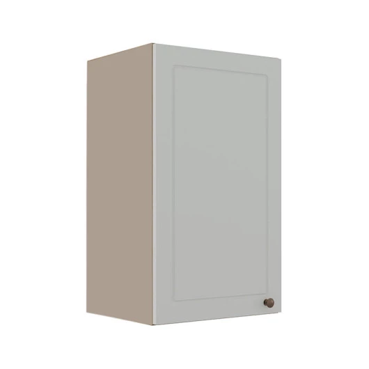 Módulo Armário Aéreo 68x40x34cm 1 Porta 100% MDF Cozinha Modulada Provence Robel Fendi/Branco Matte