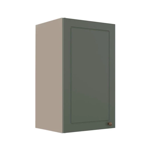 Módulo Armário Aéreo 68x40x34cm 1 Porta 100% MDF Cozinha Modulada Provence Robel Fendi/Salvia Matte