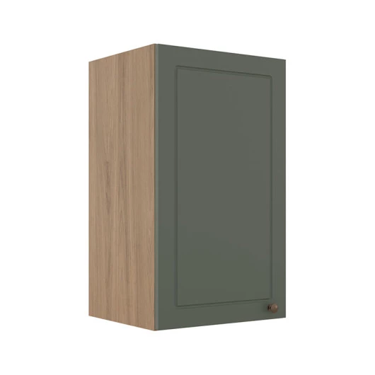 Módulo Armário Aéreo 68x40x34cm 1 Porta 100% MDF Cozinha Modulada Provence Robel Hanover/Salvia Matte