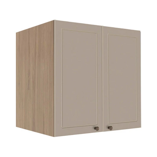 Módulo Armário Aéreo 68x70x56cm 2 Portas 100% MDF Cozinha Provence Robel Hanover/Fendi Matte