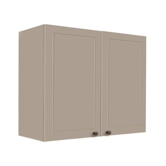 Módulo Armário Aéreo 68x80x34cm 2 Portas 100% MDF Cozinha Modulada Provence Robel Fendi/Fendi Matte