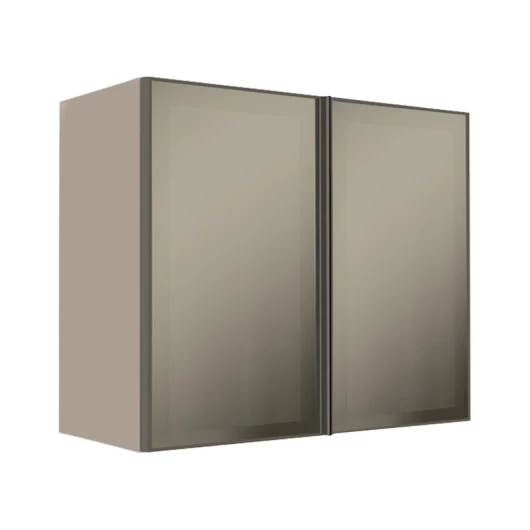 Módulo Armário Aéreo 68x80x34cm 2 Portas Vidro Reflecta Cozinha Modulada Robel Fendi