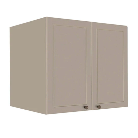 Módulo Armário Aéreo 68x80x56cm 2 Portas 100% MDF Cozinha Provence Robel Fendi/Fendi Matte