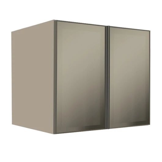 Módulo Armário Aéreo 68x80x56cm 2 Portas Vidro Reflecta Cozinha Modulada Robel Fendi