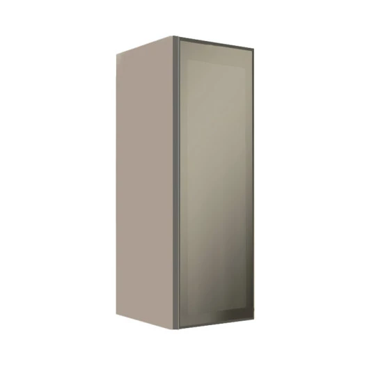Módulo Armário Aéreo 88x30X34cm 1 Porta Vidro Reflecta Cozinha Modulada Robel Fendi