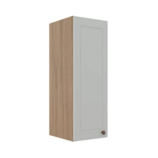 Módulo Armário Aéreo 88x30x34cm 1 Porta 100% MDF Cozinha Provence Robel Hanover/Branco Matte