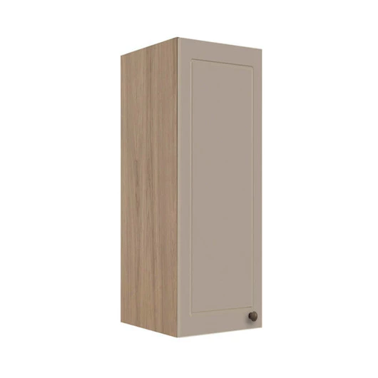 Módulo Armário Aéreo 88x30x34cm 1 Porta 100% MDF Cozinha Provence Robel Hanover/Fendi Matte
