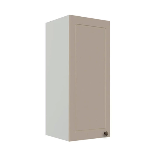 Módulo Armário Aéreo 88x35x34cm 1 Porta 100% MDF Cozinha Provence Robel Branco/Fendi Matte