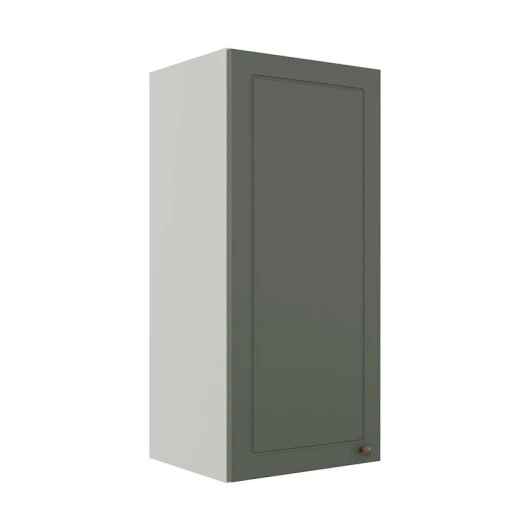 Módulo Armário Aéreo 88x40x34cm 1 Porta 100% MDF Cozinha Provence Robel Branco/Salvia Matte