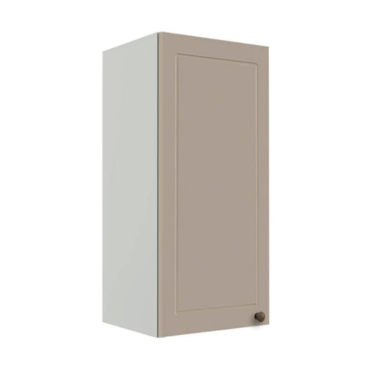 Módulo Armário Aéreo 88x40x34cm 1 Porta 100% MDF Cozinha Provence Robel Branco/Fendi Matte