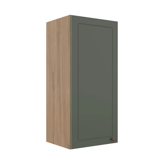 Módulo Armário Aéreo 88x40x34cm 1 Porta 100% MDF Cozinha Provence Robel Hanover/Salvia Matte