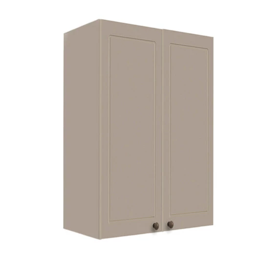 Módulo Armário Aéreo 88x60x34cm 2 Portas 100% MDF Cozinha Provence Robel Fendi/Fendi Matte