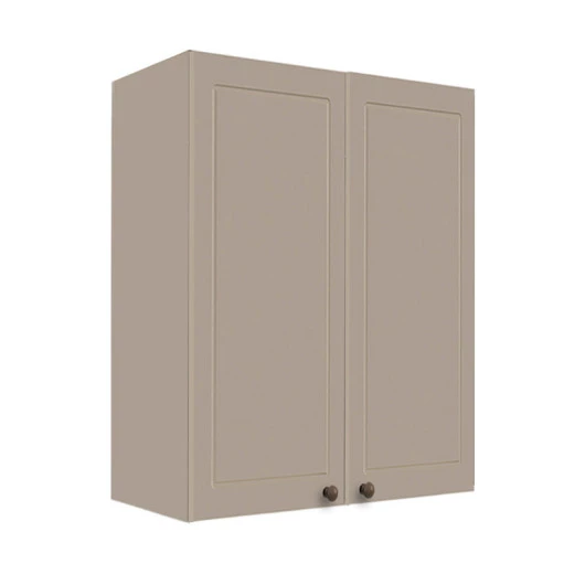 Módulo Armário Aéreo 88x70x34cm 2 Portas 100% MDF Cozinha Provence Robel Fendi/Fendi Matte