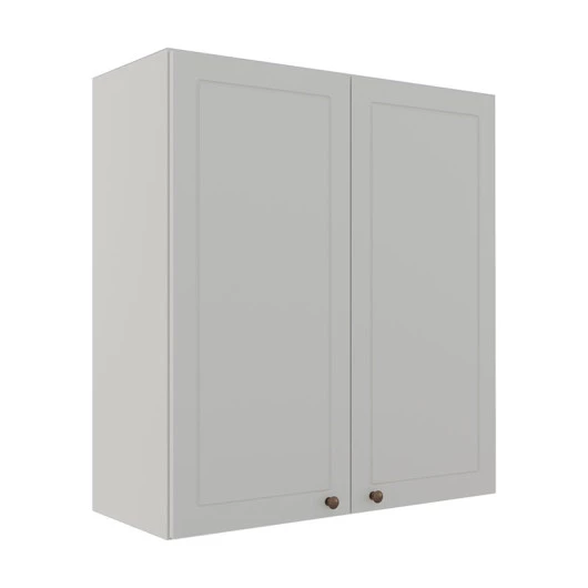 Módulo Armário Aéreo 88x80x34cm 2 Portas 100% MDF Cozinha Provence Robel Branco/Branco Matte