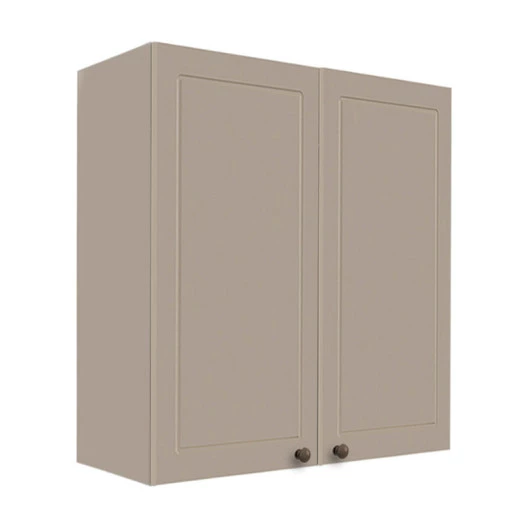 Módulo Armário Aéreo 88x80x34cm 2 Portas 100% MDF Cozinha Provence Robel Fendi/Fendi Matte